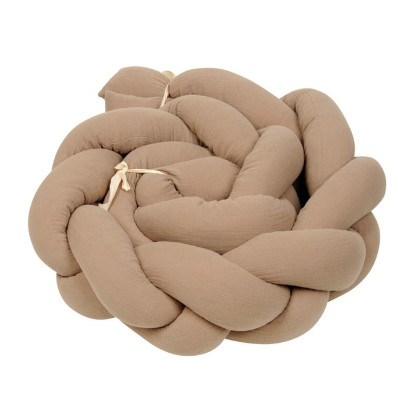 Mušelínový mantinel vrkoč 200 cm Babymatex - chránič do postieľky