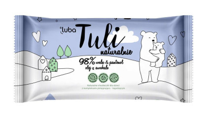 Detské vlhčené obrúsky Tuli s 98% vody a panthenolom a 100% avokádovým olejom -50ks Luba