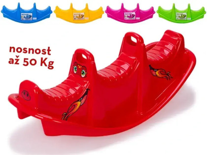 Hojdačka plastová 100x37x39 cm so samolepkami nosnosť 50 kg 18 m+