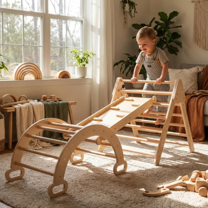 Drevená Montessori / Pikler lezecká zostava Baby Mix