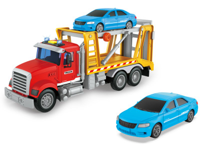 Ťahač s autom a efektmi 32 cm