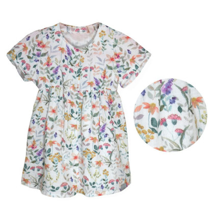 Mušelínové šaty Barunka Meadow biele Esito