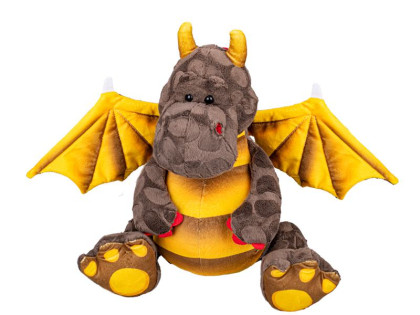 Drak plyšový 23 cm hnedý sediaci 0 m+