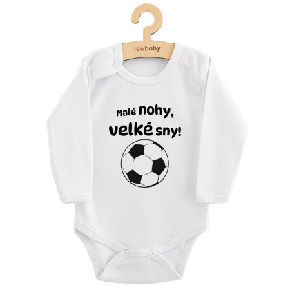 Detské body s potlačou New Baby Malé nohy, veľké sny!