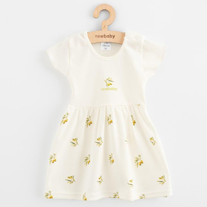 Dojčenské šaty z organickej bavlny s krátkym rukávom New Baby Olivy