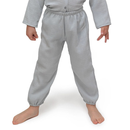 Detské mušelínové nohavice Luca Dove Grey Esito