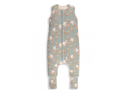 Celoročný spací vak s nohavicami Vintage Animals Sleepee Sky Blue/Cream