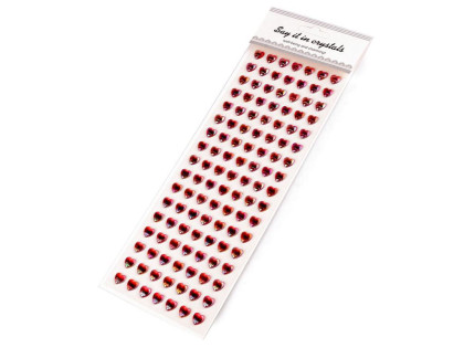 Samolepiace srdce na lepiacom prúžku červená