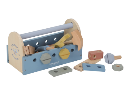 Box s náradím drevený Blue Little Dutch