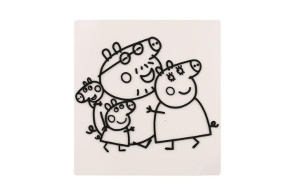 Okenné samolepky a omaľovánky Peppa Pig s farbami