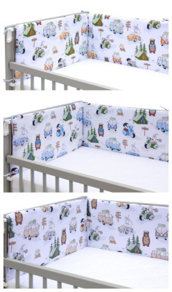 Mantinel do postieľky 4dielny - Scarlett Fany - 180 x 30 cm