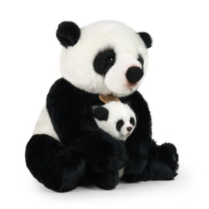 Plyšová panda s mláďaťom 27 cm Rappa