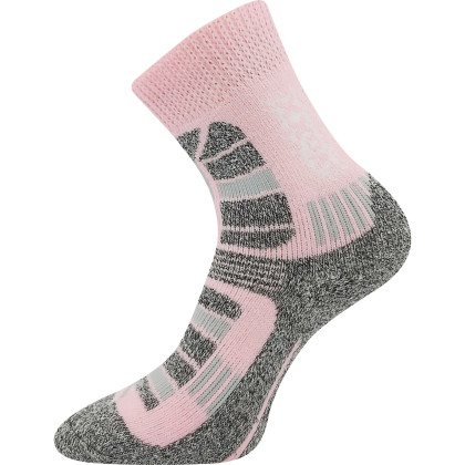 Ponožky detské zimné Traction vlnené ružové