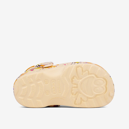 Detské nazúvaky clogsy žlté Hero + amulet Little Frog Coqui