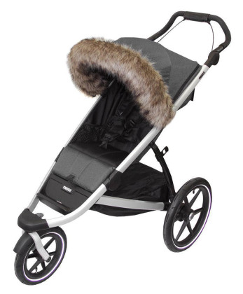 Univerzálny kožušinový golier na búdku kočíka 100 x 13 cm Emitex