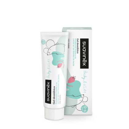 Detská zubná pasta Baby/Kids s jahodovou príchuťou - 50 ml Suavinex