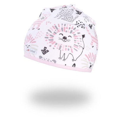 Čiapka podšitá Outlast® - biela levy / ružová baby Veľ. 2 (39-41 cm)