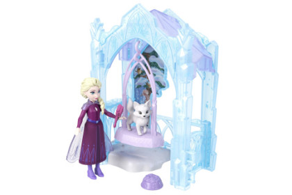 Malá bábika Elsa a jej ľadová skrýša herný set Frozen