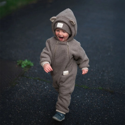 Rastúca zimná kombinéza Teddy fleece double Brown Esito