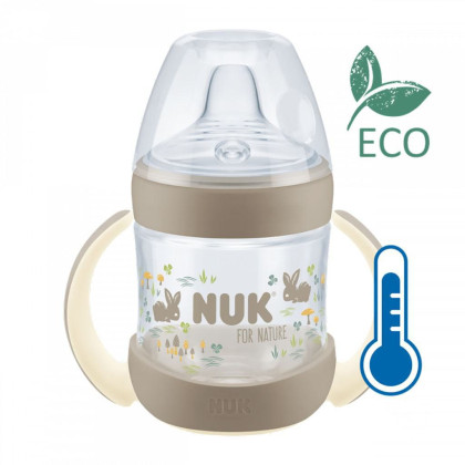 For Nature fľaša s kontrolou teploty 150 ml s úchytmi Nuk