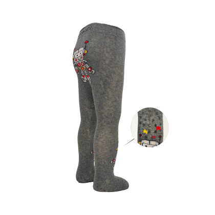 Pančucháče s protišmykom 3x ABS veľ. 80/86 šedej robot Be Snazzy