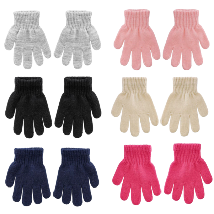 Detské pletené prstové rukavice 9 - 11 rokov