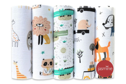 Bavlnené plienky box 70 x 80 cm 5 ks Jasmine