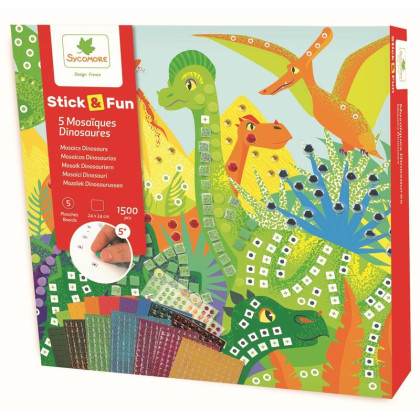 Mozaika Stick & Fun Dinosaury 5 ks Sycomore