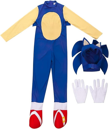 Detský kostým Sonic s maskou a rukavicami