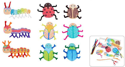 Kreatívna sada Prvé tvorenie s chlpatými drôtikmi Broučikovia a stonožky Craft Kit Haba