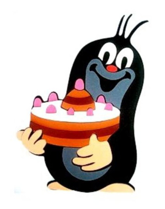 Penová dekorácia Krtko s tortou