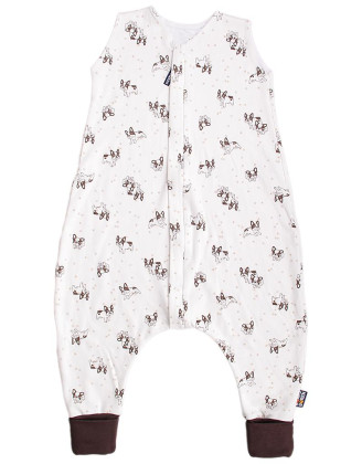 Letný spací vak bambus buldoček hnedé nohavice Kaarsgaren