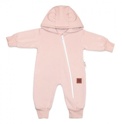 Rastúci teplákový overal, čiapky, topánky, 3D, Nature - ružová Baby Nellys