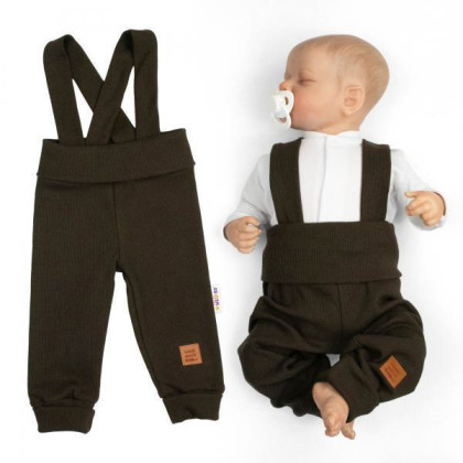 Rastúce legíny s trakmi, rebrované so širokým pásom čokoláda