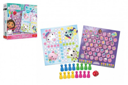 Súbor hier 2v1 Človeče, nehnevaj sa, Hady a rebríky Gabby´s Dollhouse Trefl