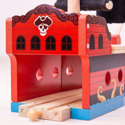 Pirátska galéra Bigjigs Rail