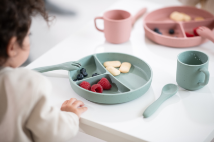 Príbor 2-dielny Platinum Silicone KikkaBoo