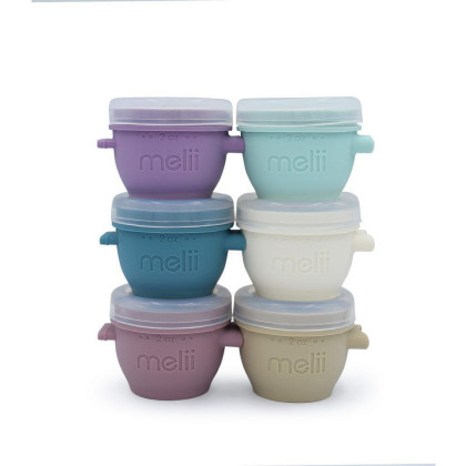 Silikónové kelímky na potraviny Snap&Go 59 ml - 6ks - Luxe pastelové Melii