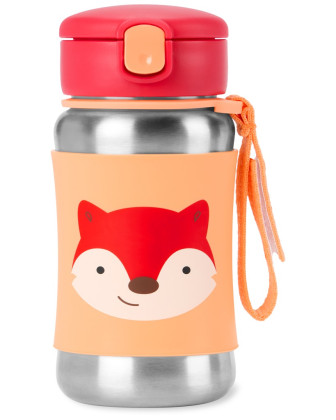 Spark Style Fľaša so slamkou na vodu nerez 12 m+ Skip Hop