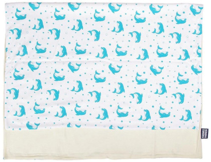 Detská merino deka bio delfín aqua 70 x 100 cm Kaarsgaren