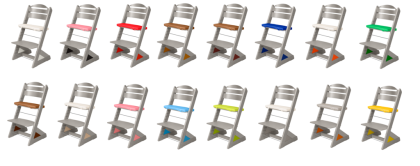 Detská rastúca stolička Jitro Plus Šedá