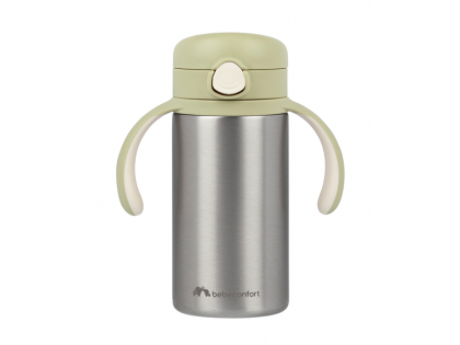 Hrnček termoizolačný so slamkou nerez 280 ml Green Beaba