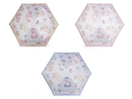 Detský skladací mini dáždnik mačka s rukoväťou labka