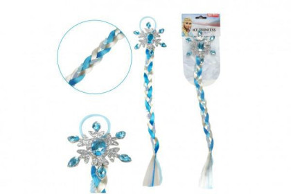 Vrkoč vlasový so sponou na gumičke Ľadová princezná