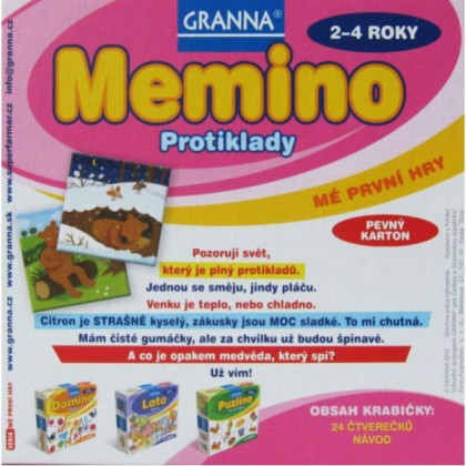 Hra MEMINO protiklady