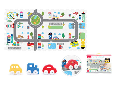 Mäkké bloky s autíčkom mesto 8 ks