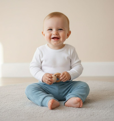 Buggy vzor obdĺžniky modrá Baby Service