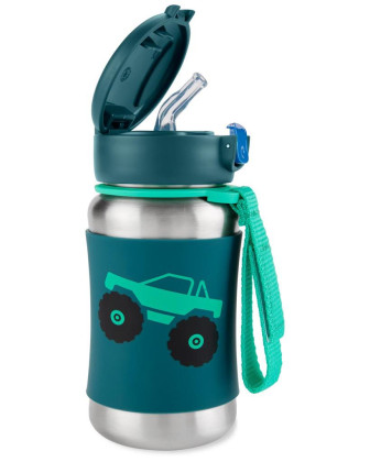 Spark Style Fľaša so slamkou na vodu nerez 12 m+ Skip Hop