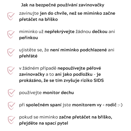 Mušelínová zavinovačka Love béžová so srdiečkami Sleepee