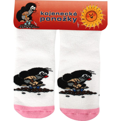 Ponožky dojčenskej froté Krtko obrázkové dievčenské (3 páry)